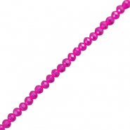 Top Facet kralen 6x4mm disc Fuchsia pink