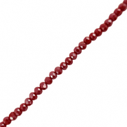Top Facet kralen 6x4mm disc Dark red