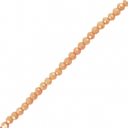 Top Facet kralen 4x3mm disc Coral peach