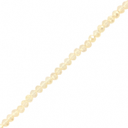 Top Facet kralen 4x3mm disc Light champagne