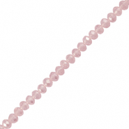Top Facet kralen 4x3mm disc Light pink