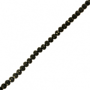 Top Facet kralen 3x2mm disc Black