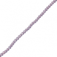 Top Facet kralen 3x2mm disc Dark lavender grey