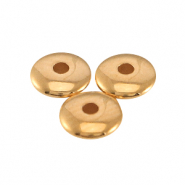 DQ metalen kralen disc 4x1.5mm Ros&eacute; goud (nikkelvrij)