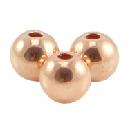 DQ metalen kraal 5mm Ros&eacute; goud (nikkelvrij)