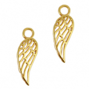 DQ metalen bedels angel wing Goud (nikkelvrij)