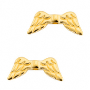 Kralen DQ metaal angel wings Goud (nikkelvrij)