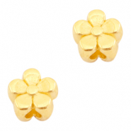 Kralen DQ metaal bloem 4mm Goud (nikkelvrij)