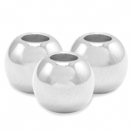 Kralen DQ metaal 8mm Antiek zilver (nikkelvrij)