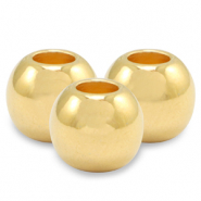 Kralen DQ metaal 4mm Goud (nikkelvrij)