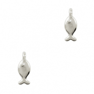 Bedels DQ metaal vis Antiek zilver (nikkelvrij)
