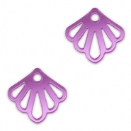 Statement hangers schelp Metallic lilac purple