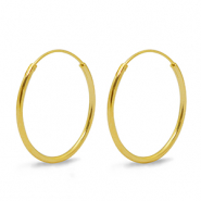 Onderdelen DQ metaal oorbellen creolen 26mm Goud (nikkelvrij)