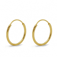 Onderdelen DQ metaal oorbellen creolen 20mm Goud (nikkelvrij)