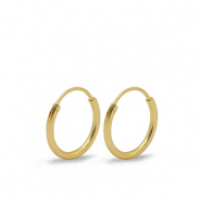 Onderdelen DQ metaal oorbellen creolen 15mm Goud (nikkelvrij)