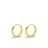 Onderdelen DQ metaal oorbellen creolen 12mm Goud (nikkelvrij)