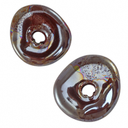 DQ Grieks keramiek kralen donut Dark brick brown