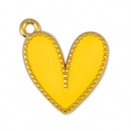 Bedels DQ metaal hart Yellow-Goud (nikkelvrij)