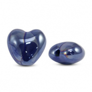 DQ Grieks keramiek kralen hart Dark blue