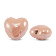 DQ Grieks keramiek kralen hart Peach