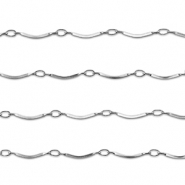 Roestvrij stalen (RVS) Stainless steel onderdelen jasseron gebogen Silver