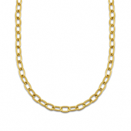 Roestvrij stalen (RVS) Stainless steel schakelkettingen twisted Gold