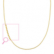 Roestvrij stalen (RVS) Stainless steel kettingen ball chain Mix & Match Goud