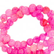 4 mm glaskralen gemêleerd Pink