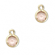 Hangers van Crystal glas rond Peach-gold