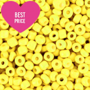 Glaskralen Rocailles 8/0 (3mm) Bold neon yellow