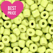 Glaskralen Rocailles 12/0 (2mm) Lime yellow