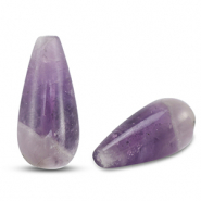 Natuursteen kralen amethist druppel Purple