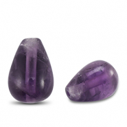 Natuursteen kralen amethist druppel Purple