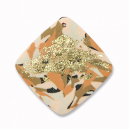 Polymeer hangers ruit Brown-pink-white-gold