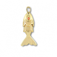 Bedels metaal vis Gold-orange