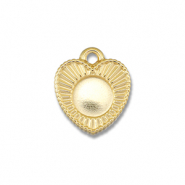 BY31&reg; Roestvrij stalen (RVS) Stainless steel bedels met setting voor SS16 flatback Gold