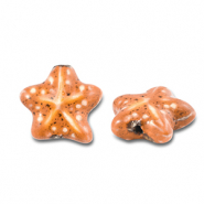 Kralen keramiek zeester Orange