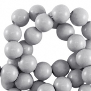 6 mm acryl kralen shiny Grey