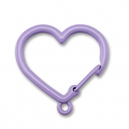Gekleurde onderdelen sleutelhanger hart met oogje Purple