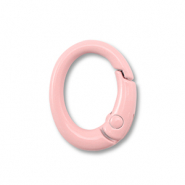 Gekleurde onderdelen sleutelhanger ovaal Light pink