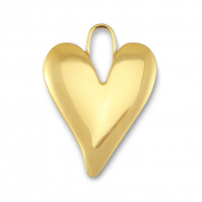 Roestvrij stalen (RVS) Stainless steel hangers hart Gold