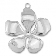 Roestvrij stalen (RVS) Stainless steel hangers bloem Silver