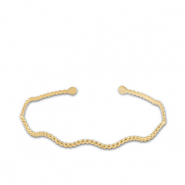 Roestvrij stalen (RVS) Stainless steel armbanden bangle golf Gold
