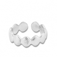 Roestvrij stalen (RVS) Stainless steel ringen schelp Silver