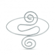 Arm cuff spiraal Silver