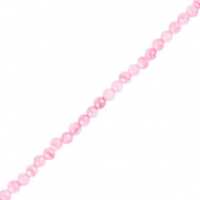 Schelp kralen rond Pink