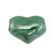 DQ Grieks keramiek kralen hart Turquoise green