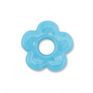 Glaskralen bloem Blue