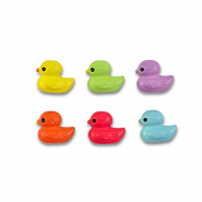 Kralen metaal enamel eend Multicolour