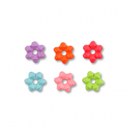 Kralen metaal enamel bloem Multicolour